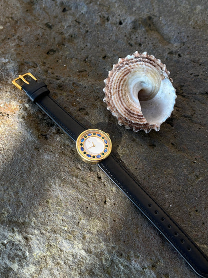 Yves Saint Lauren "Jewelled Halo" Watch in Shades of Blue