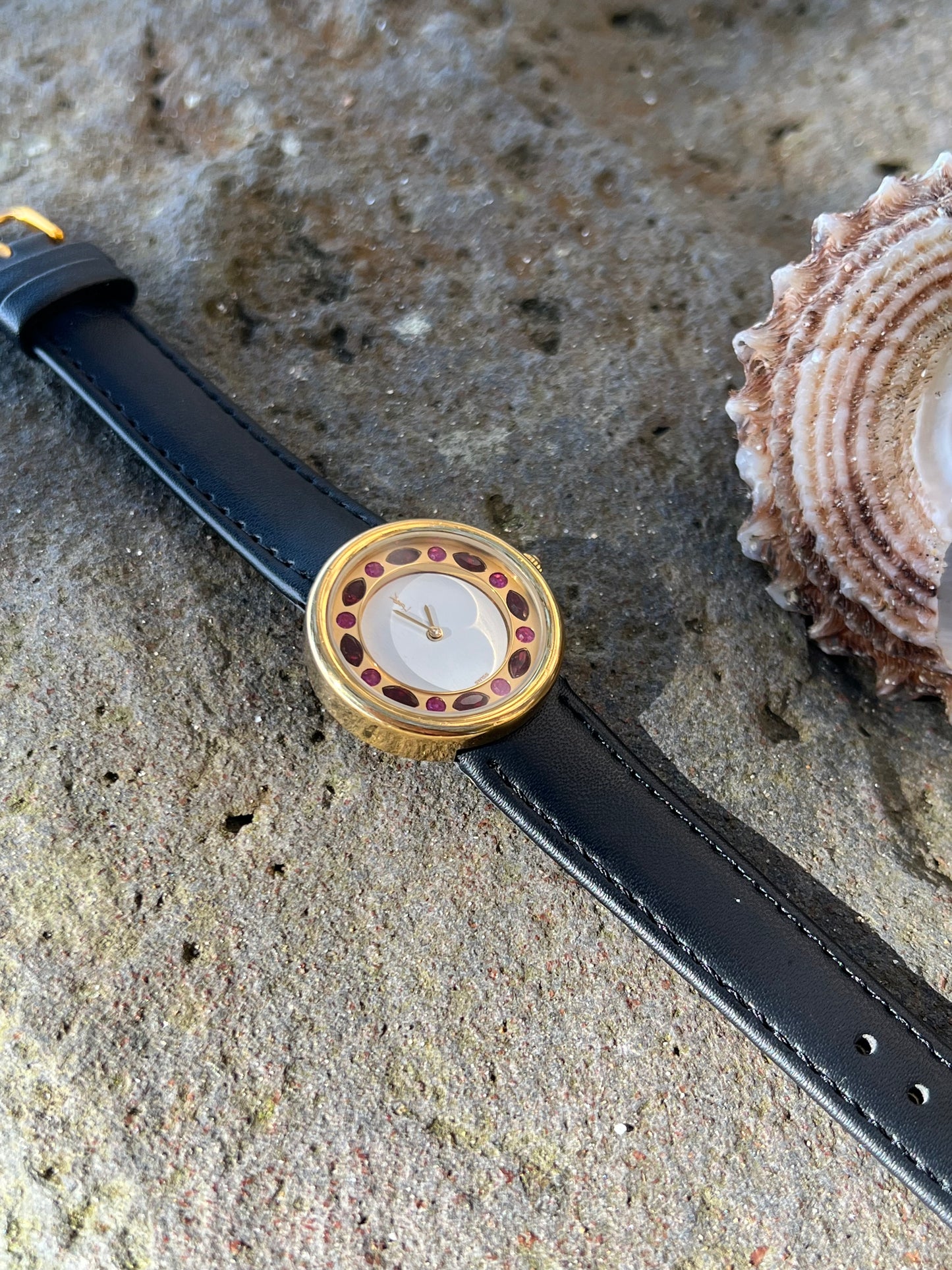 Yves Saint Lauren "Jewelled Halo" Watch in Shades of Red