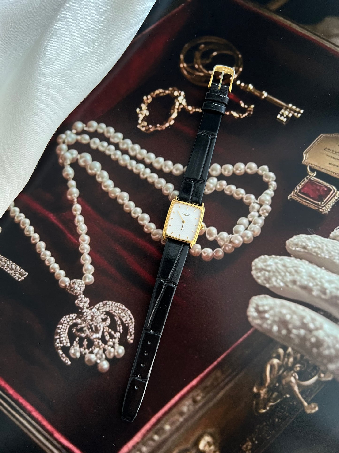 Longines Tank Inspired Gold Tone Minimalist Women's Watch