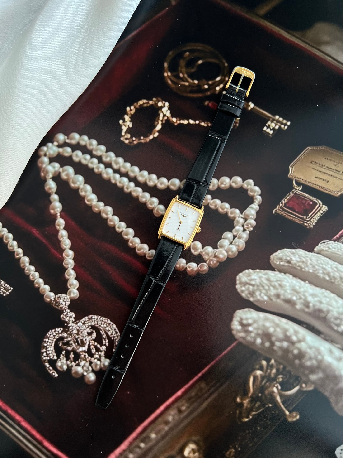 Longines Tank Inspired Gold Tone Minimalist Women's Watch