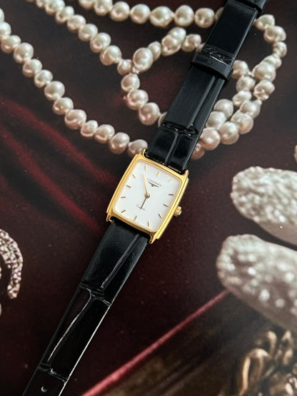 Longines Tank Inspired Gold Tone Minimalist Women's Watch