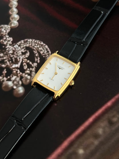 Longines Tank Inspired Gold Tone Minimalist Women's Watch