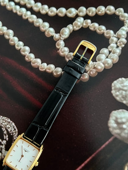 Longines Tank Inspired Gold Tone Minimalist Women's Watch