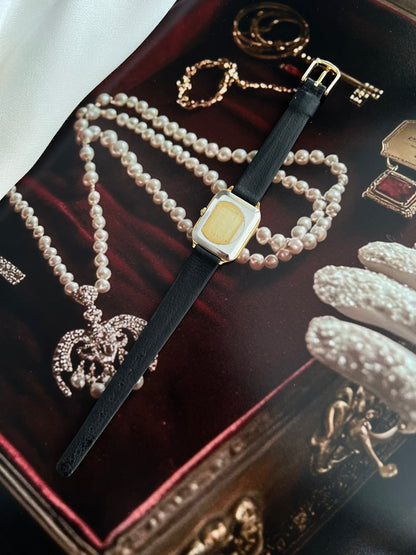 Longines Soft Rectangular Gold Tone Minimalist Women's Watch