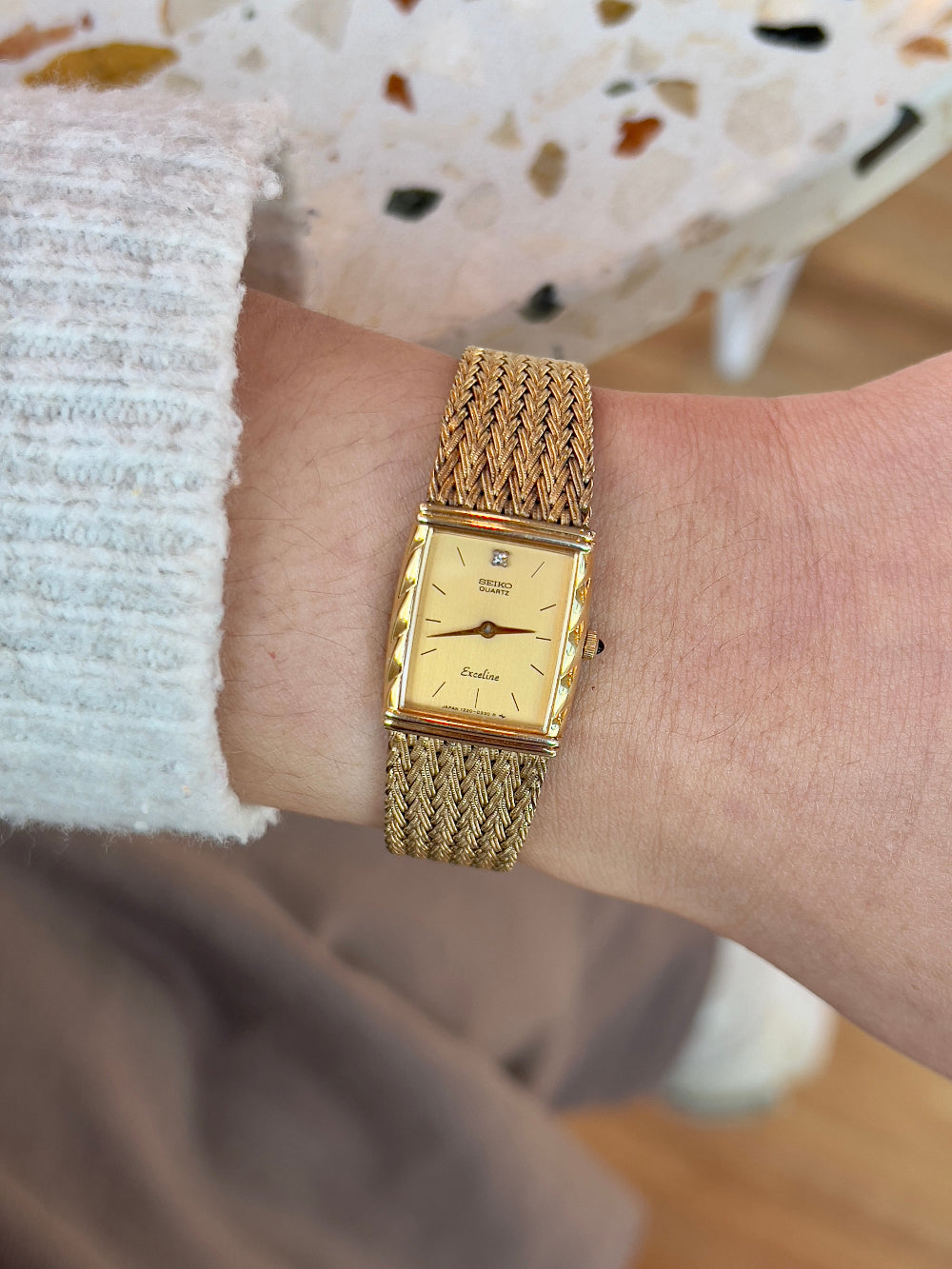 Seiko Tank Vintage Woman's Watch with a Croissant Case
