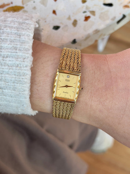 Seiko Tank Vintage Woman's Watch with a Croissant Case