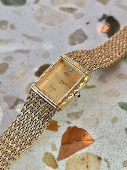 Seiko Tank Vintage Woman's Watch with a Croissant Case