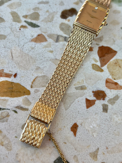 Seiko Tank Vintage Woman's Watch with a Croissant Case