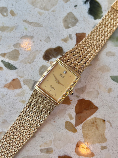 Seiko Tank Vintage Woman's Watch with a Croissant Case