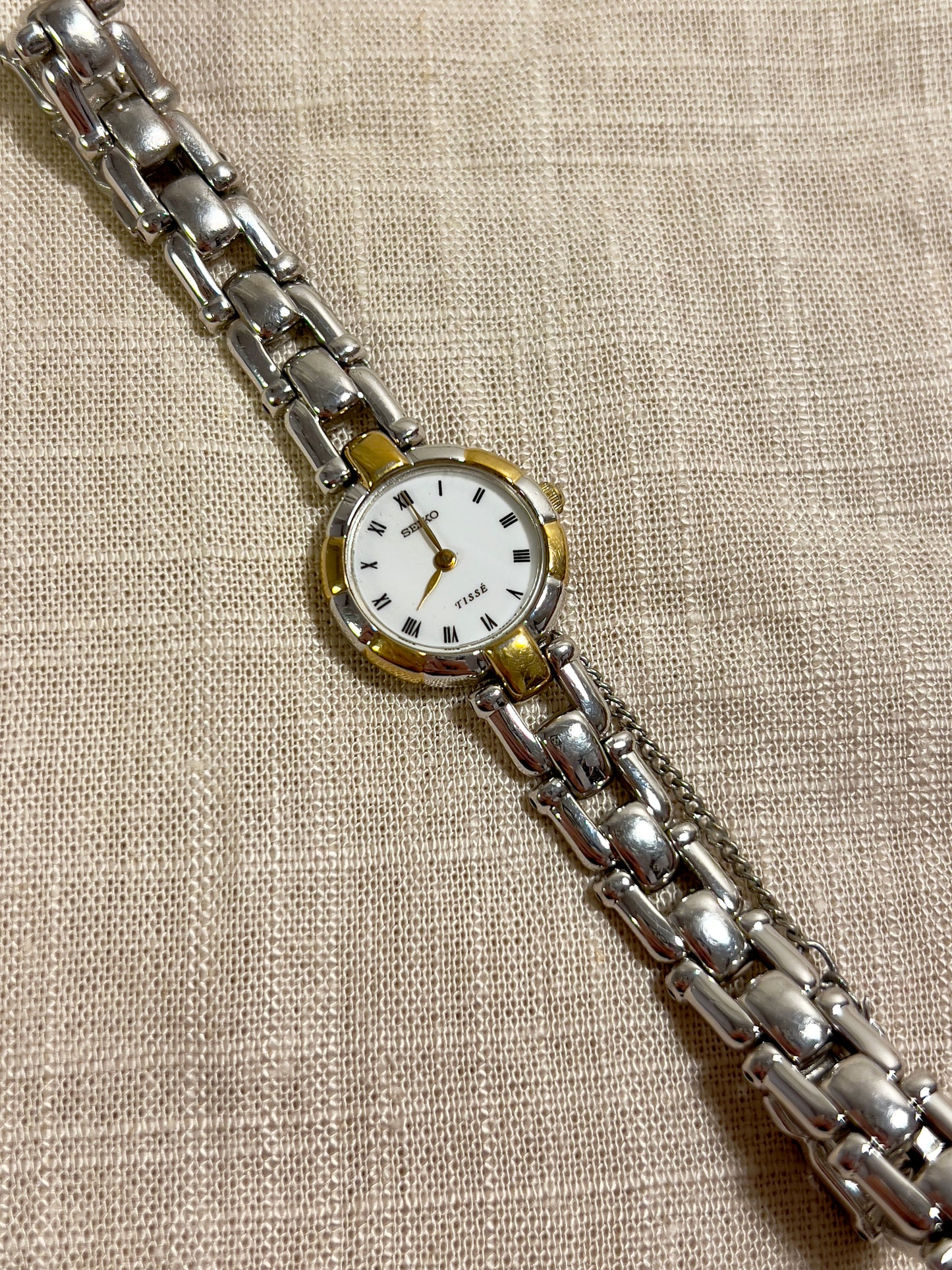 Seiko Tisse Two-Tone Roman Dial with Two Tone Scalloped Bezel