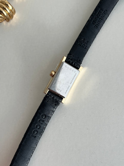 Gucci Rectangular Women's Watch with Chevron Dial 147.5