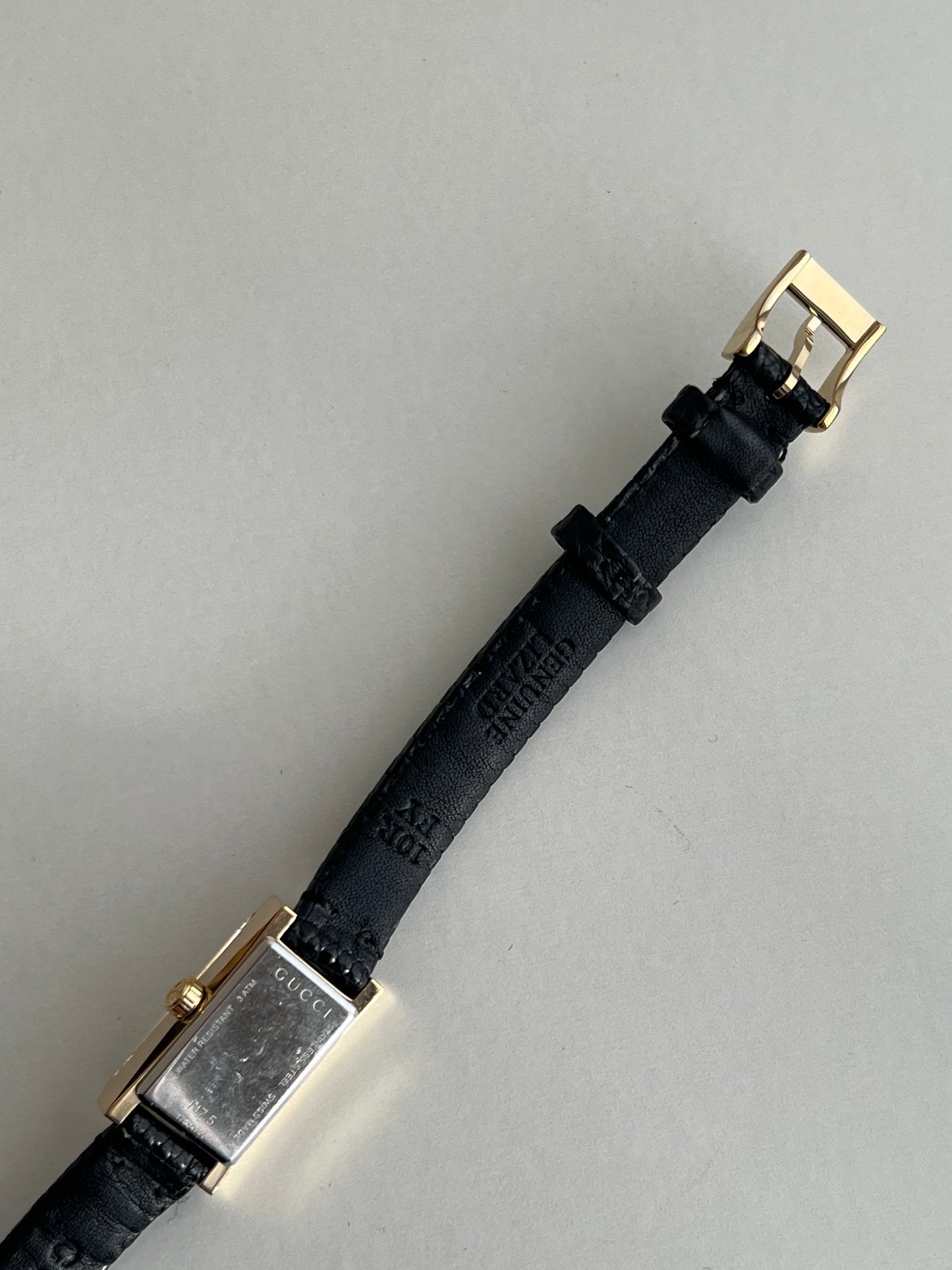 Gucci Rectangular Women's Watch with Chevron Dial 147.5