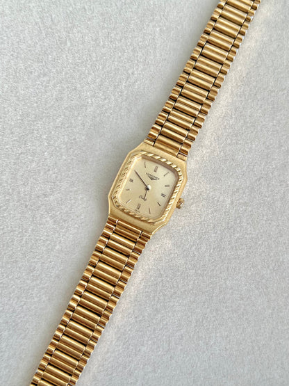 Longines Rectangular Women's Watch with Rope Bezel