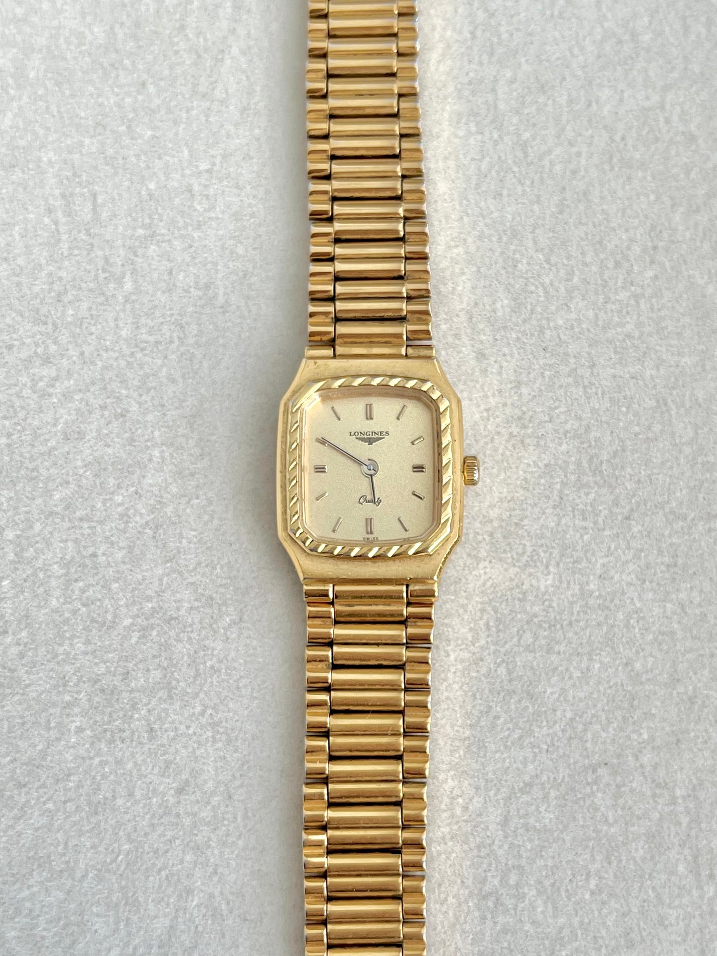 Longines Rectangular Women's Watch with Rope Bezel