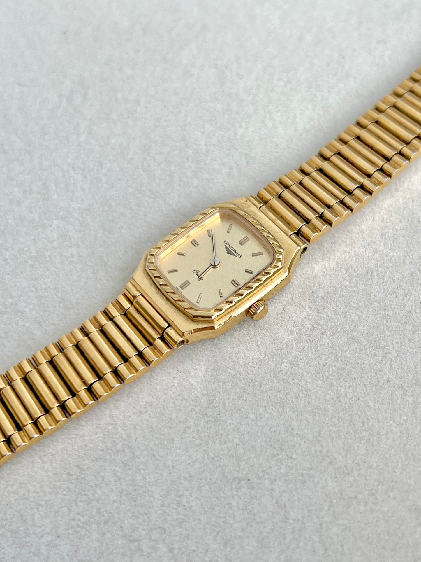 Longines Rectangular Women's Watch with Rope Bezel