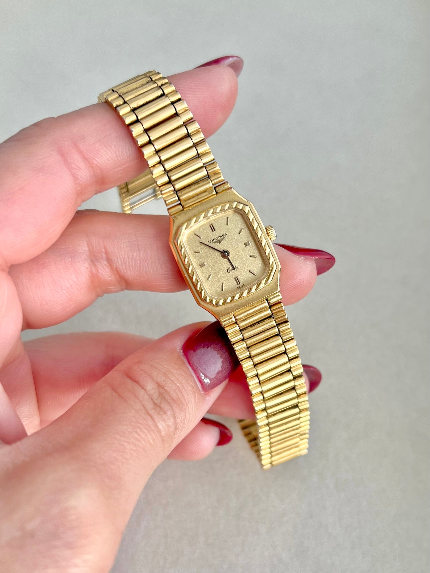Longines Rectangular Women's Watch with Rope Bezel