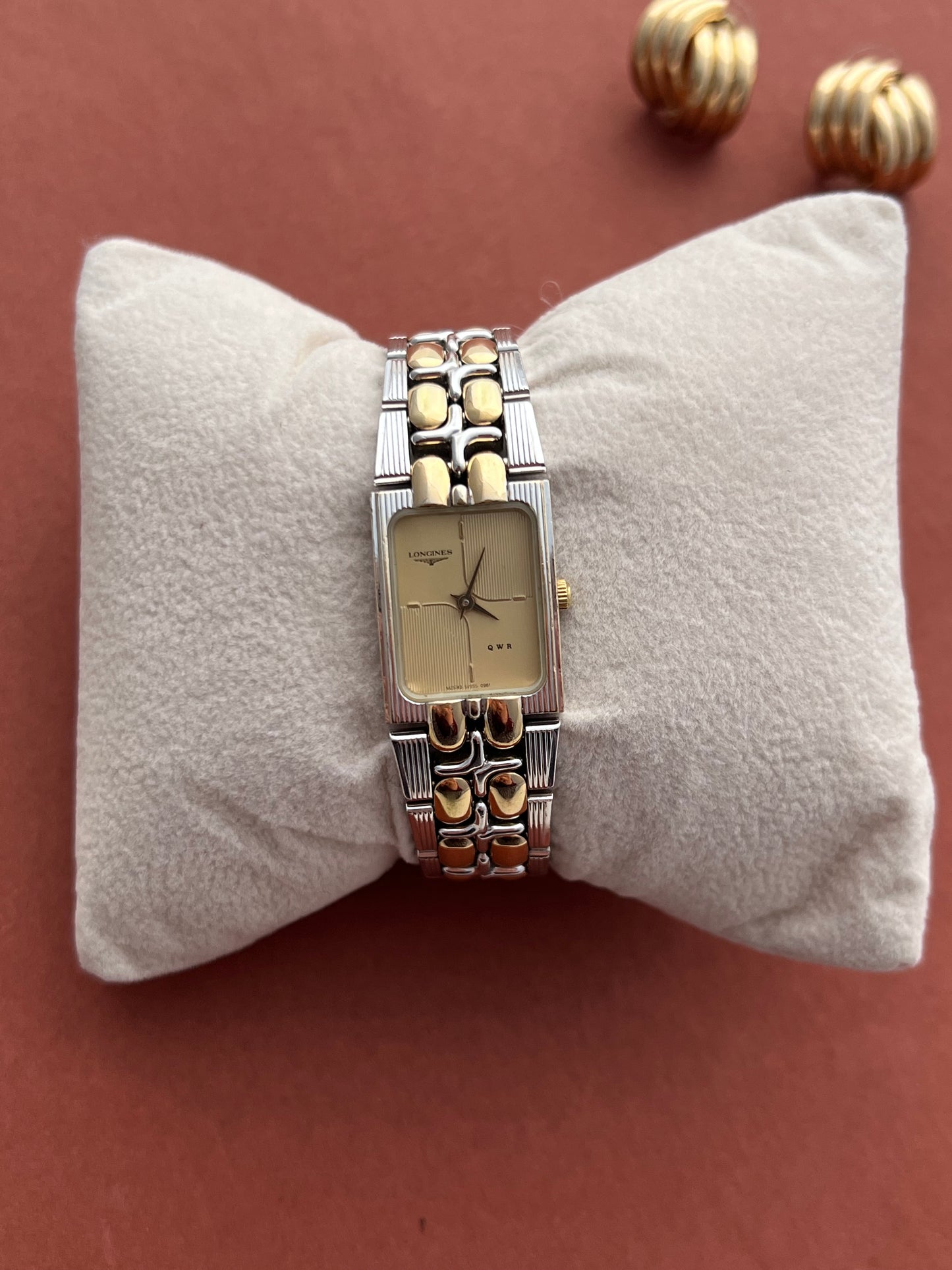 Longines QWR Ladies Two Tone Bracelet Watch with Champagne Dial
