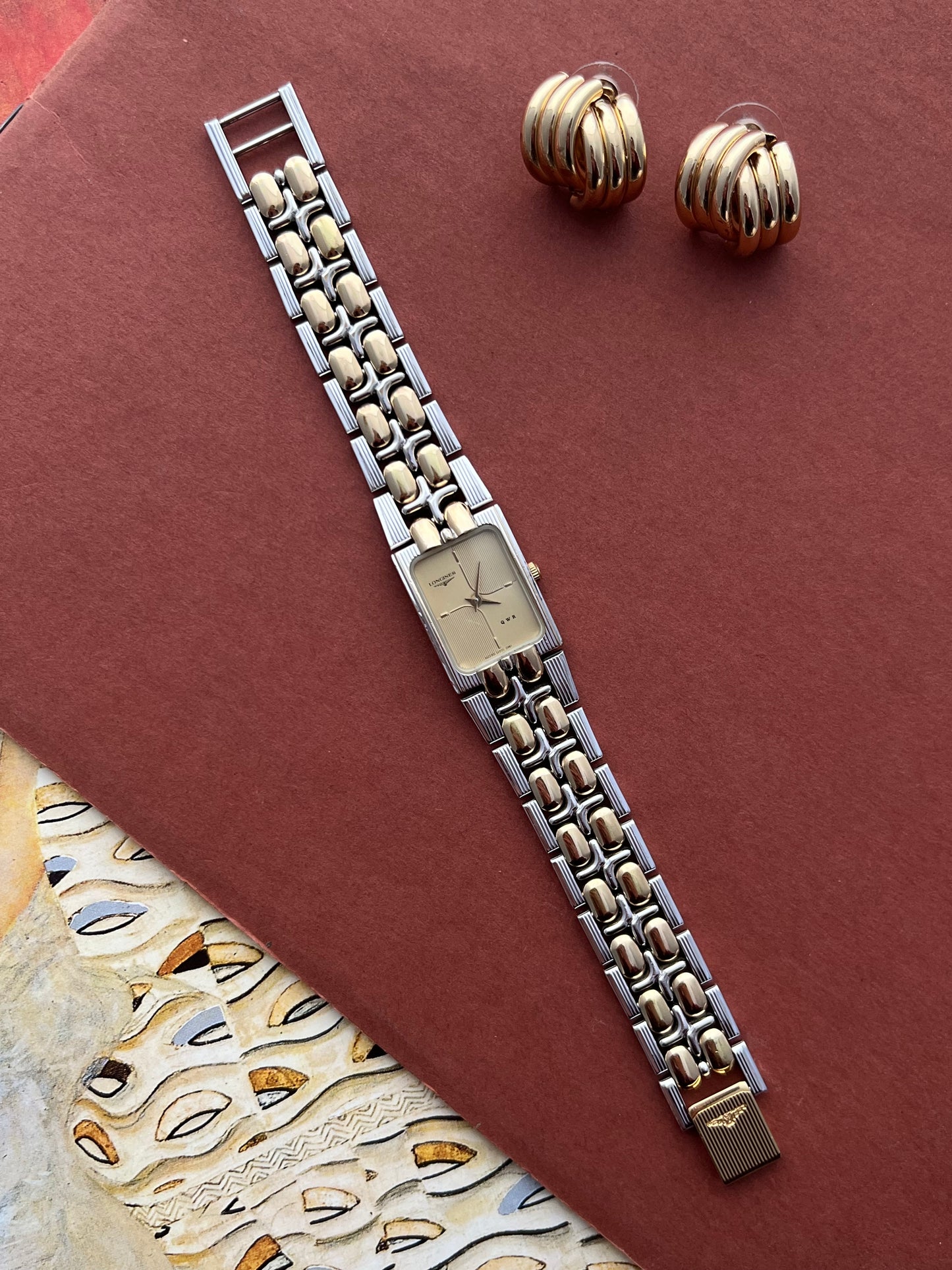 Longines QWR Ladies Two Tone Bracelet Watch with Champagne Dial