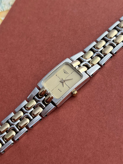Longines QWR Ladies Two Tone Bracelet Watch with Champagne Dial