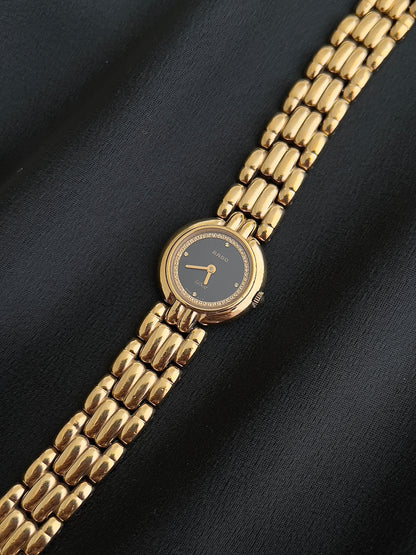 Rado Le Soir Ladies Watch in Black and Gold