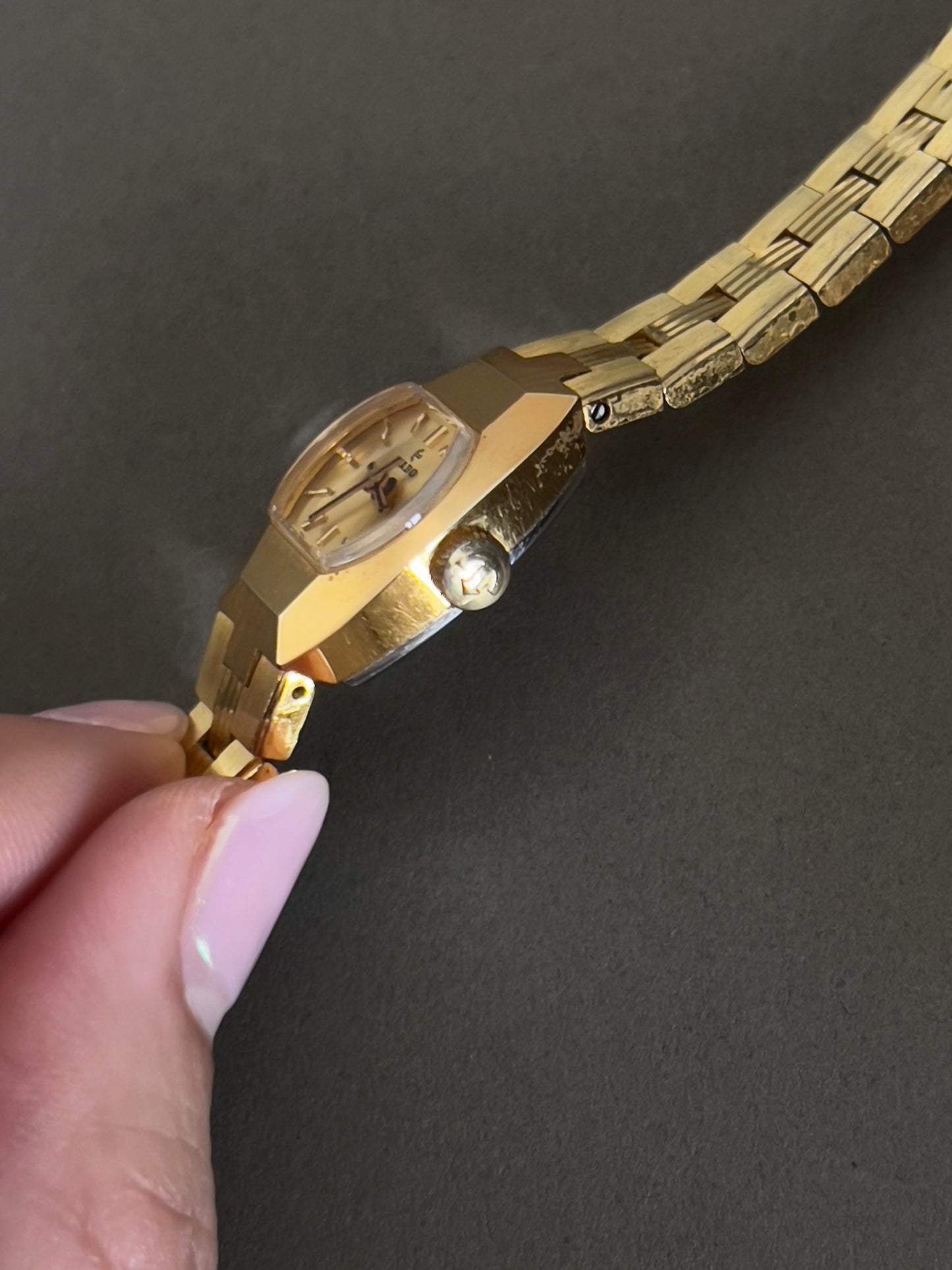 Rado Petite Gold Toned Hand Wound Woman's Watch