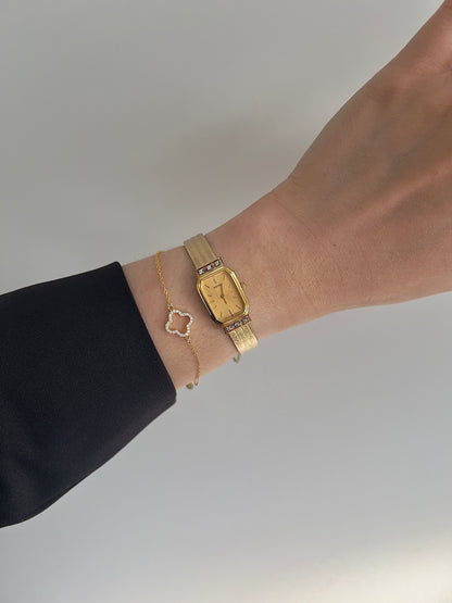 Seiko Gold Ladies Watch Crystal Accents