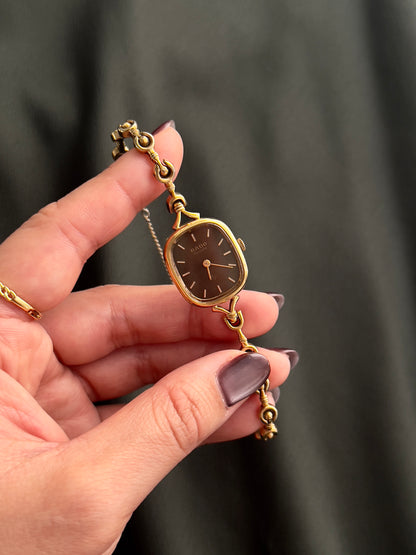 Rado Ladies Watch with Antique Bronze Dial and Art Deco Bracelet