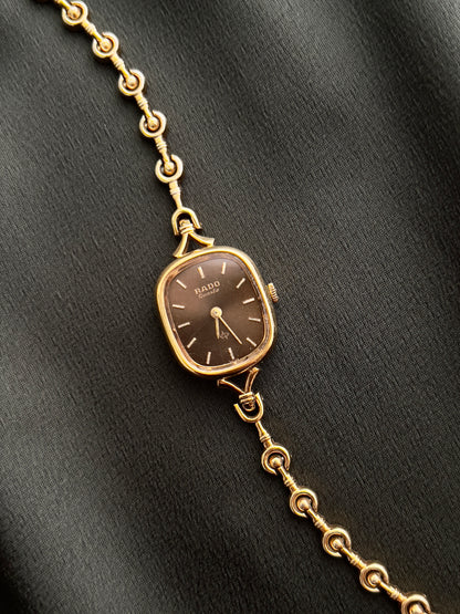 Rado Ladies Watch with Antique Bronze Dial and Art Deco Bracelet