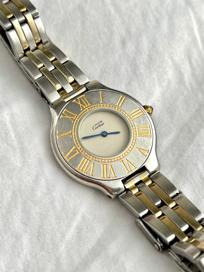 Must de Cartier 21 Two Tone Roman Dial Watch