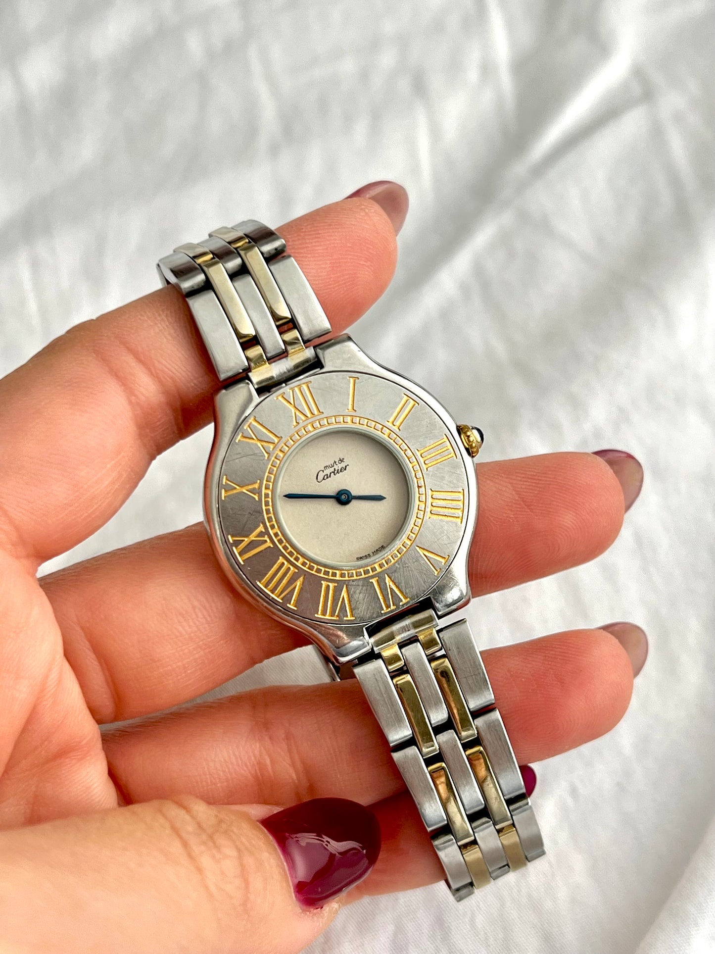 Must de Cartier 21 Two Tone Roman Dial Watch