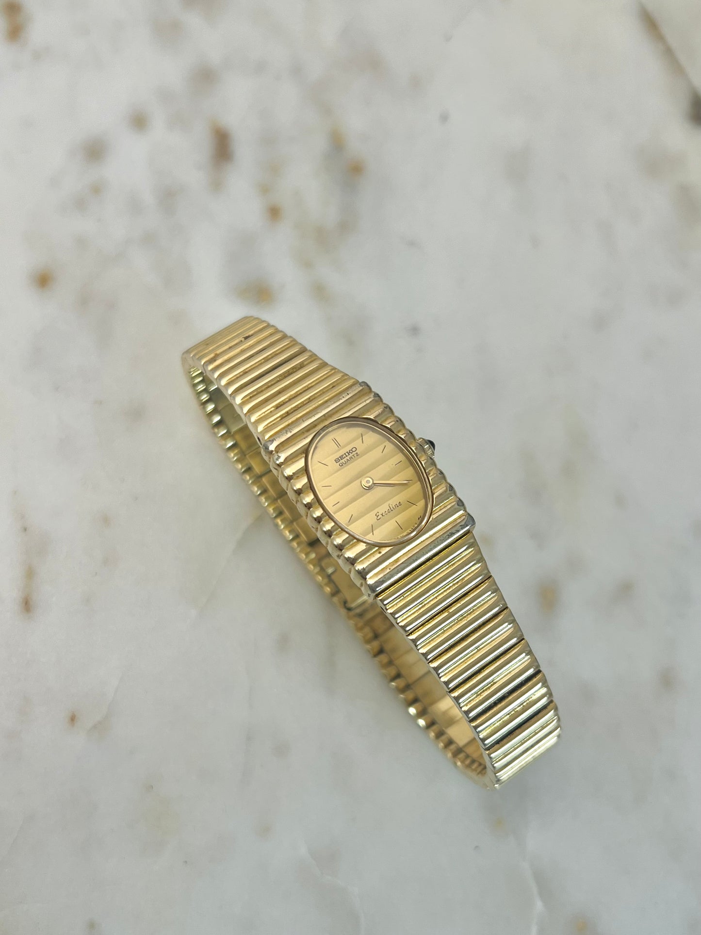 Seiko Gold Women's Watch with Bamboo Bracelet
