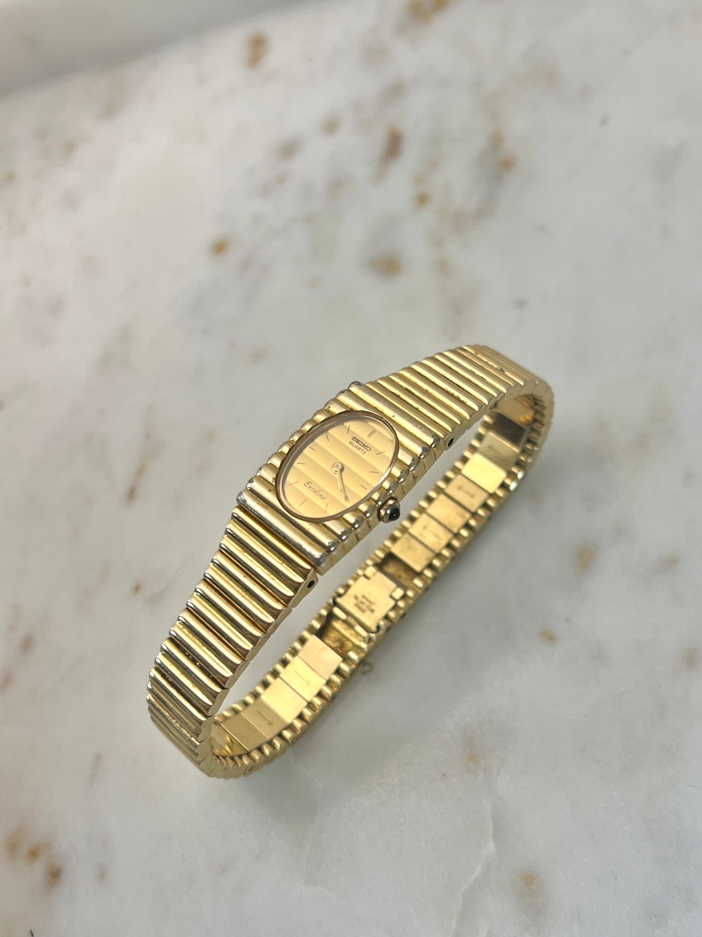 Seiko Gold Women's Watch with Bamboo Bracelet
