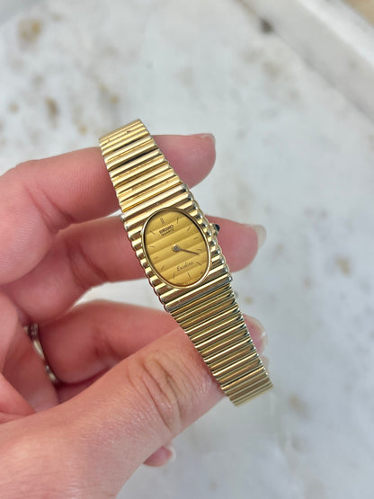 Seiko Gold Women's Watch with Bamboo Bracelet