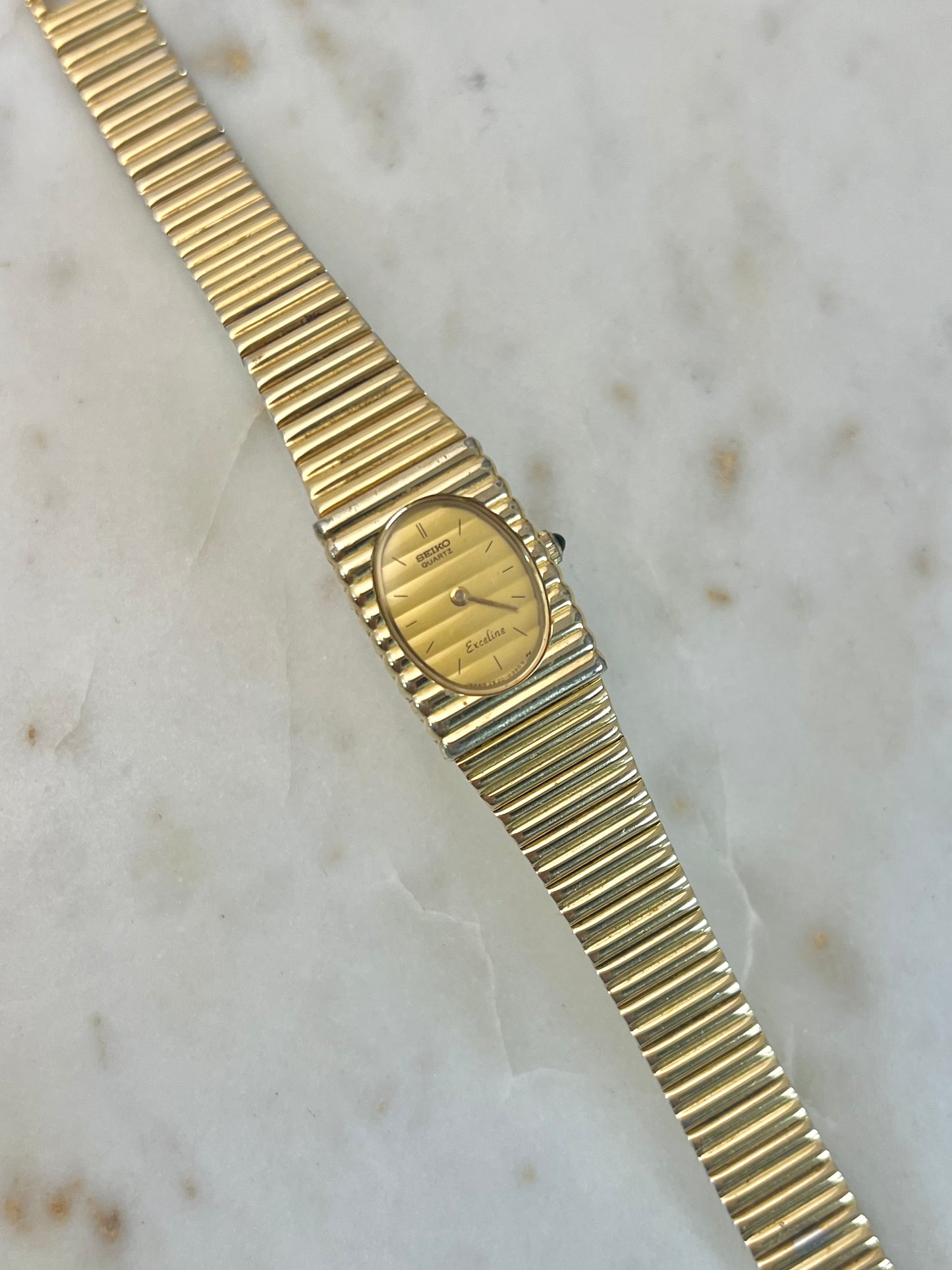 Seiko Gold Women's Watch with Bamboo Bracelet