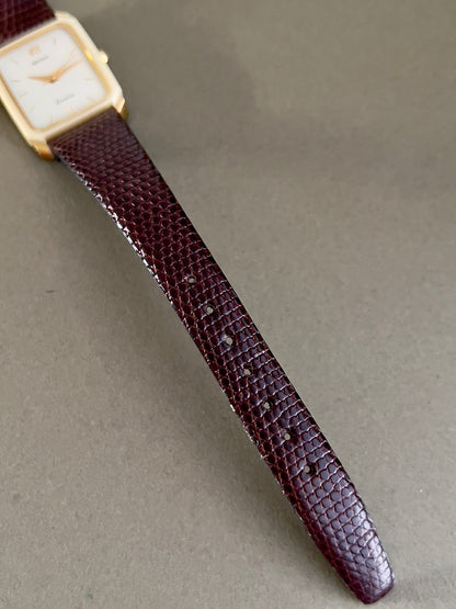 Seiko Two Tone Tank Ceramic Case Woman's Watch