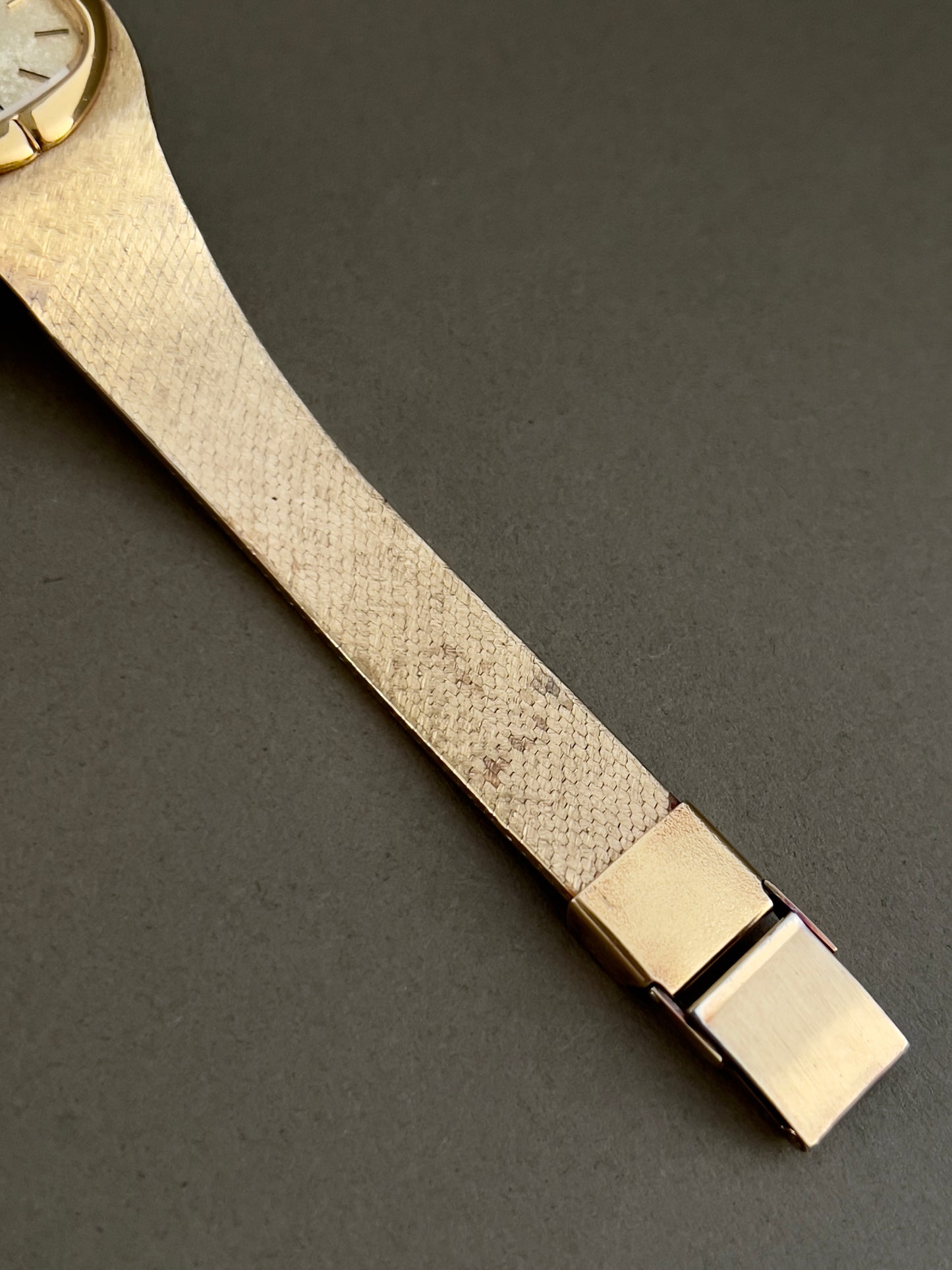 Rado Gold Toned Woman's Watch with Linen Textured Dial