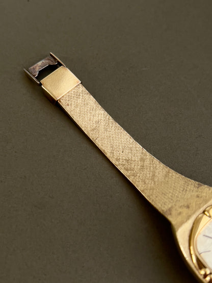 Rado Gold Toned Woman's Watch with Linen Textured Dial