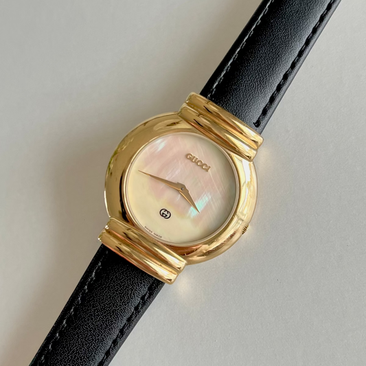 Gucci 5300M Gold Unisex Watch Mother of Pearl Dial
