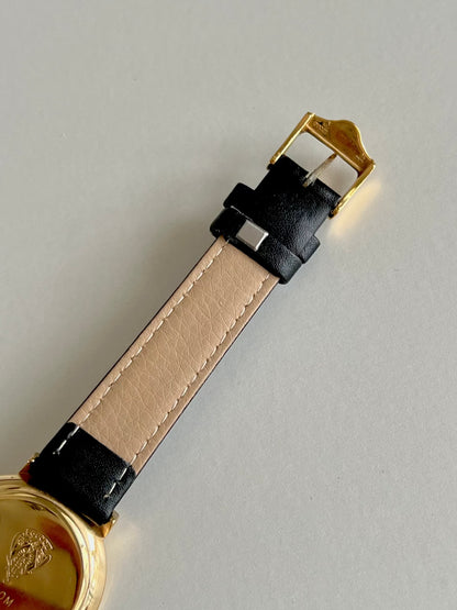 Gucci 5300M Gold Unisex Watch Mother of Pearl Dial, box set of a vintage women's watch at Gilded Hour.