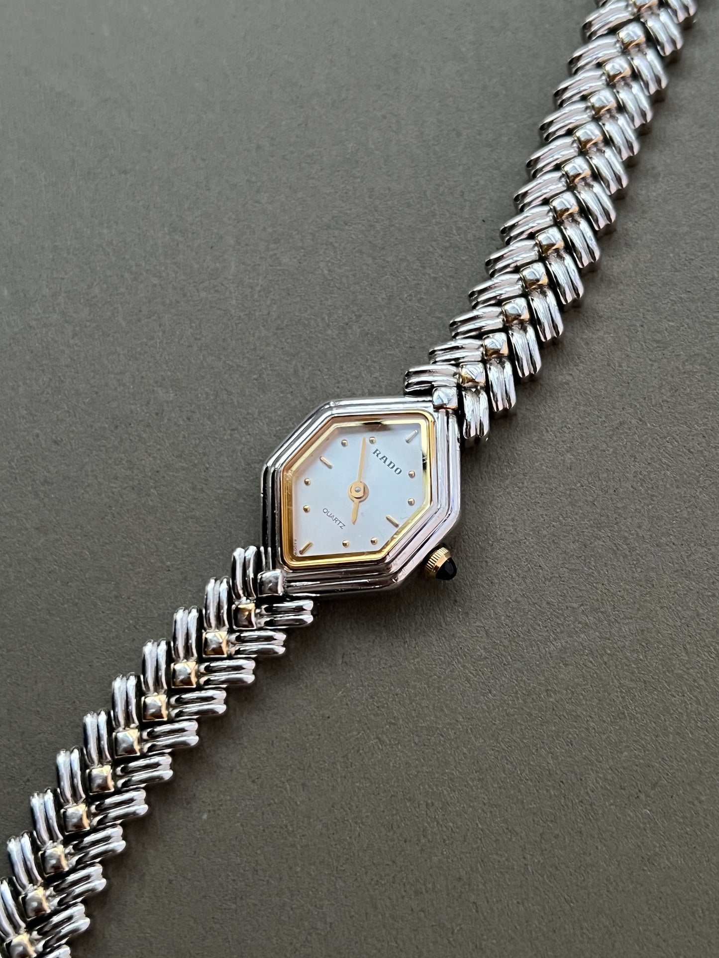 Rado Triple Case Two Toned Sculpted Woman's Watch