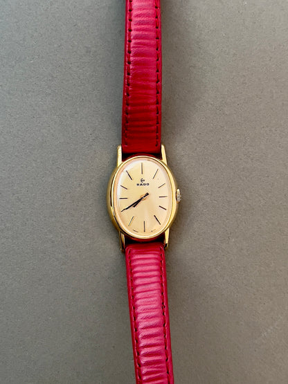 Rado Gold Toned Oval Woman's Watch