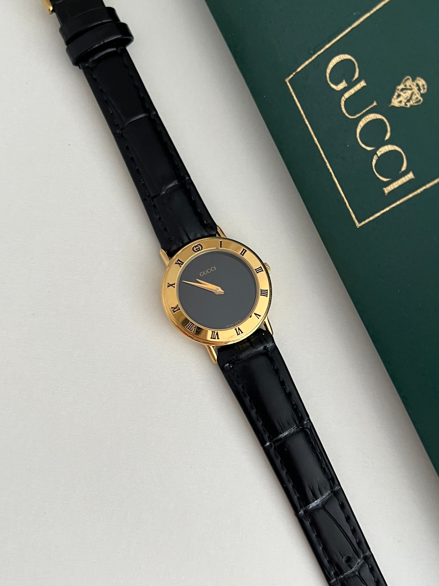 Gucci Roman Bezel Black Dial Women’s Watch