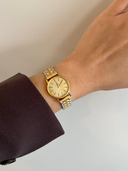 Omega De Ville Round Gold Women’s Watch with Two Tone Bracelet