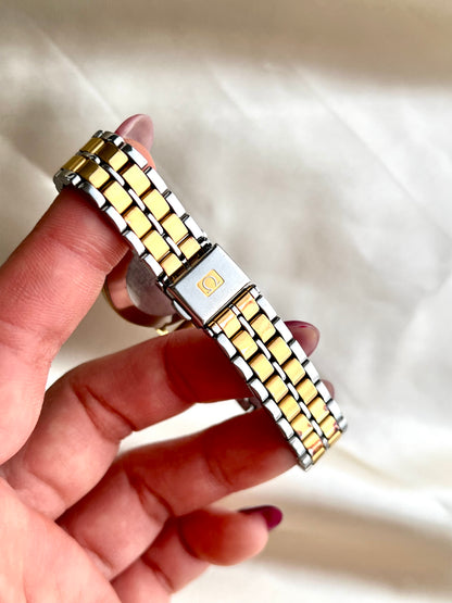 Omega De Ville Round Gold Women’s Watch with Two Tone Bracelet