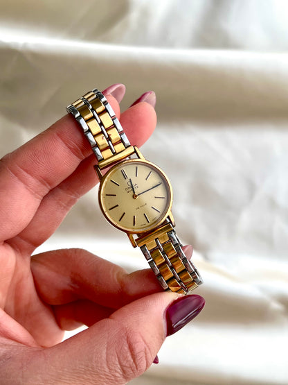 Omega De Ville Round Gold Women’s Watch with Two Tone Bracelet