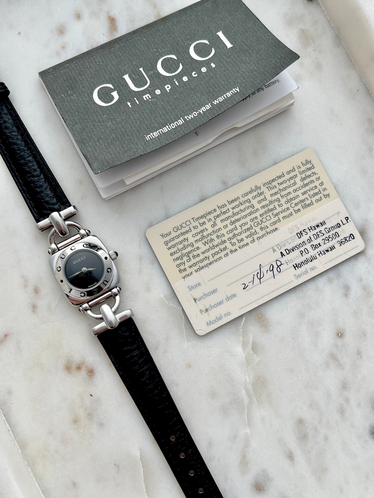 Gucci Horsebit Women's Watch Black Dial 6300L