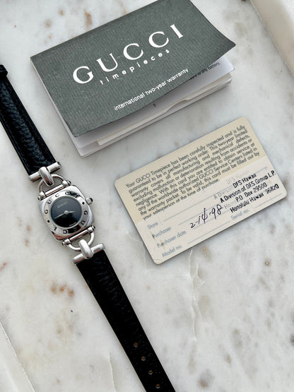 Gucci Horsebit Women's Watch Black Dial 6300L
