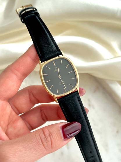 Omega De Ville Sunburst Anthracite Dial Gold Tone Unisex Watch
