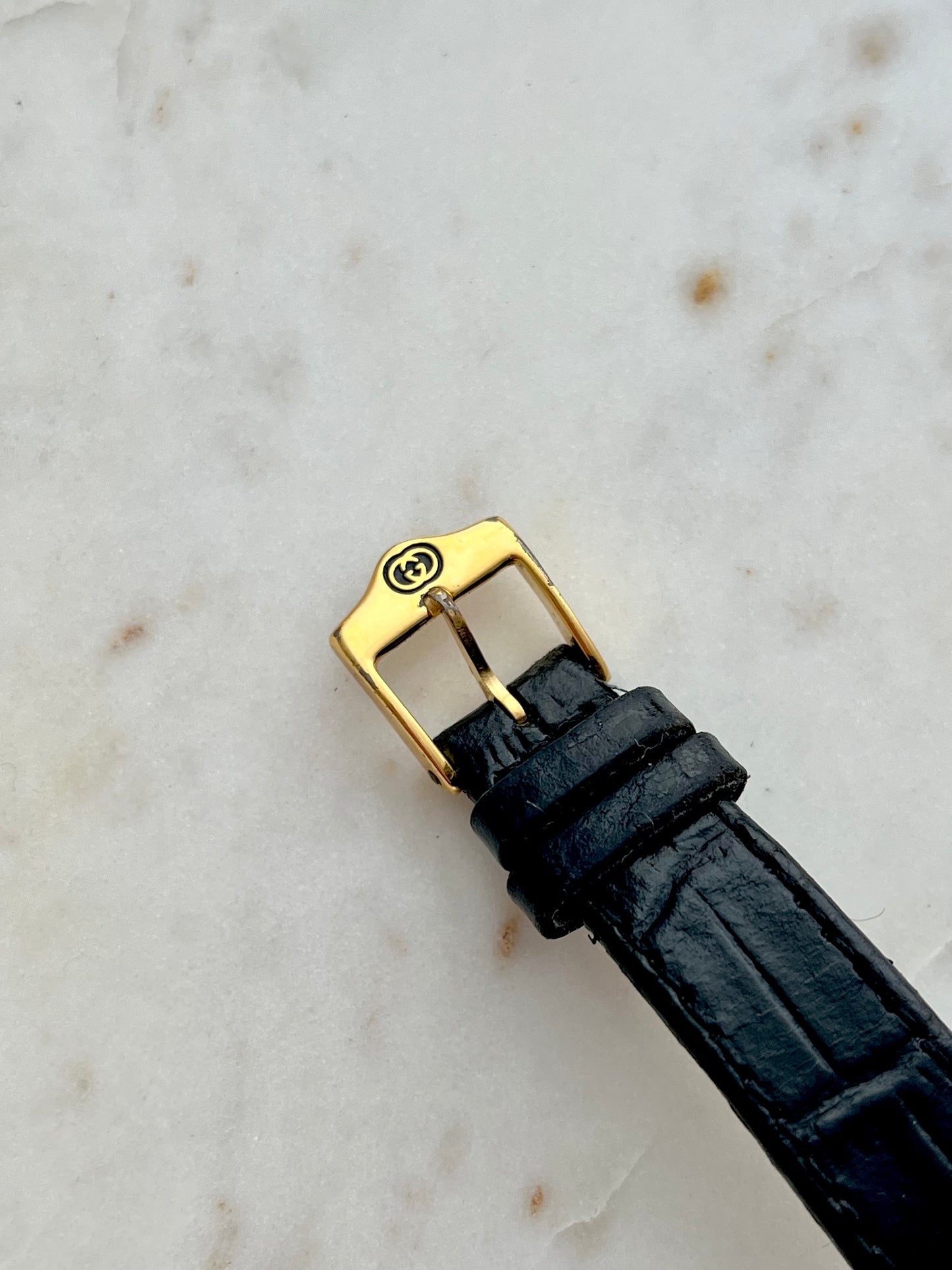 Gucci Gold Horsebit Women's Watch Black Dial 6300L