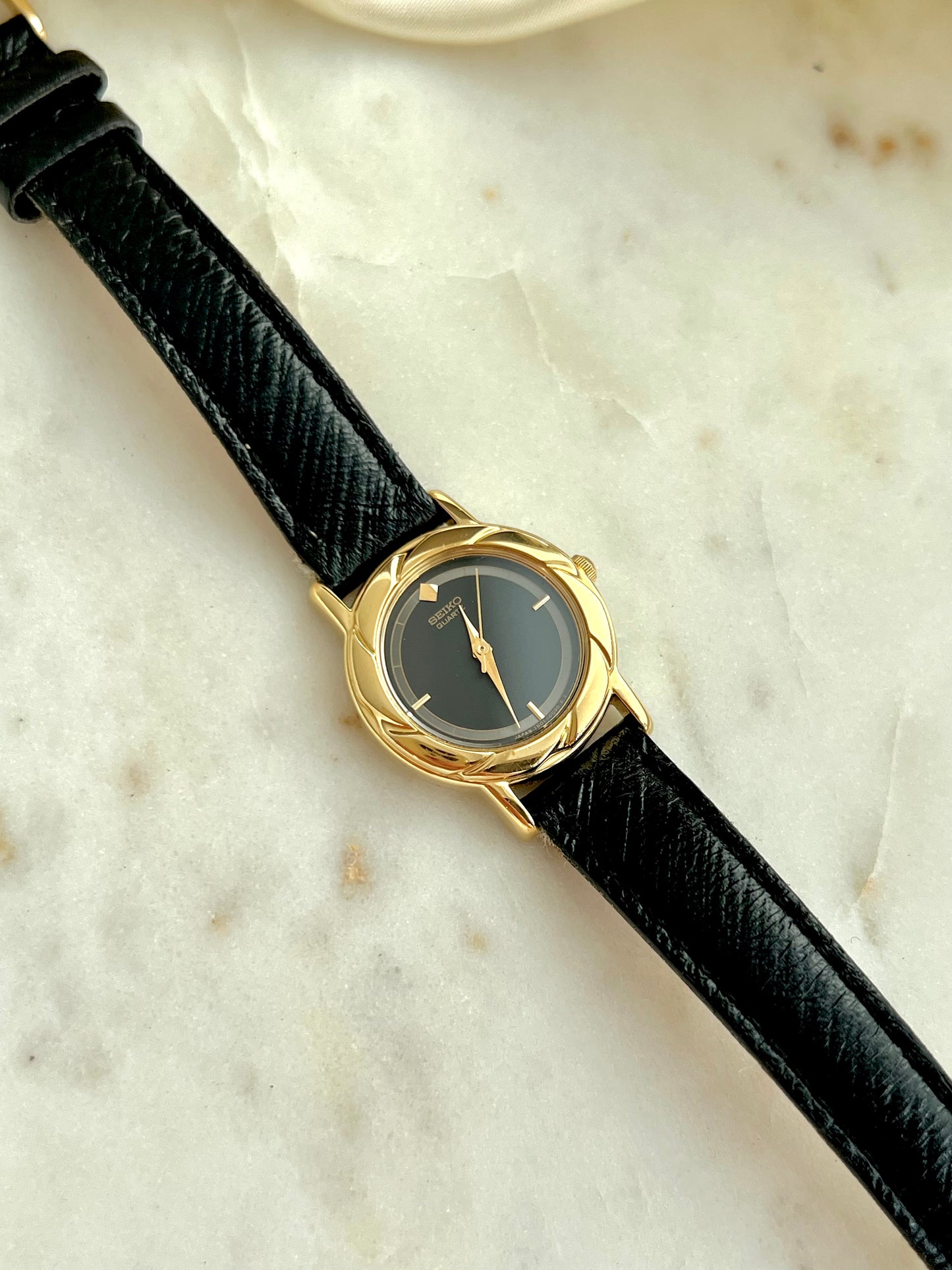 Seiko Petal Case Gold Tone Women's Watch